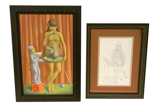 Appraisal: Two works by Amy Crehore American th- st C The