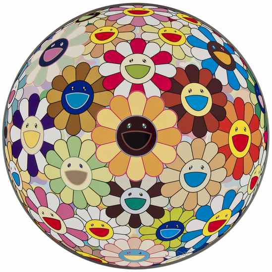 Appraisal: Takashi Murakami b Flowerball -D Sunflower offset lithograph printed in