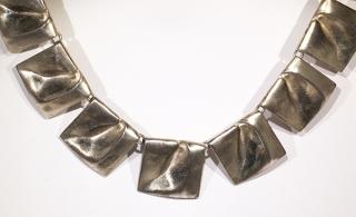 Appraisal: Bjorn Weckstrom Lapponia Planetoid Valleys sterling silver necklace circa Bjorn