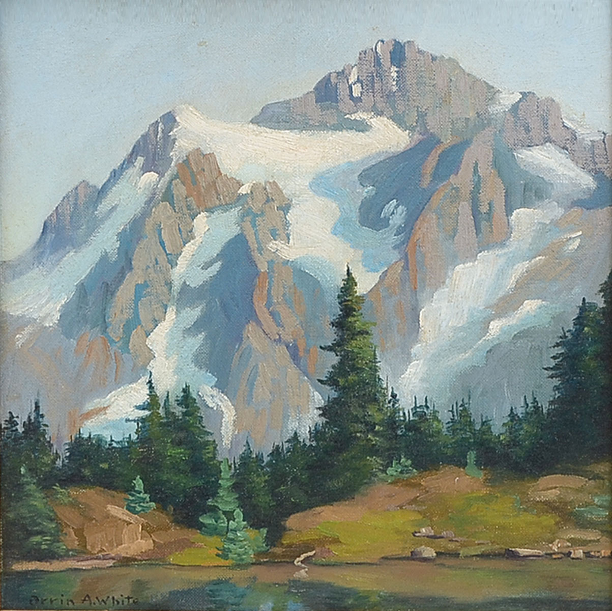 Appraisal: WHITE Orrin Augustine American - Snow Capped Mountains and Lakeside