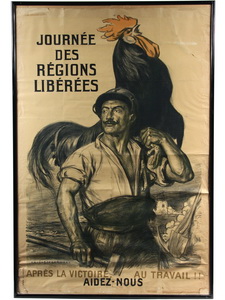 Appraisal: RARE FRENCH WWI WAR BOND POSTER - 'Journee des Regions