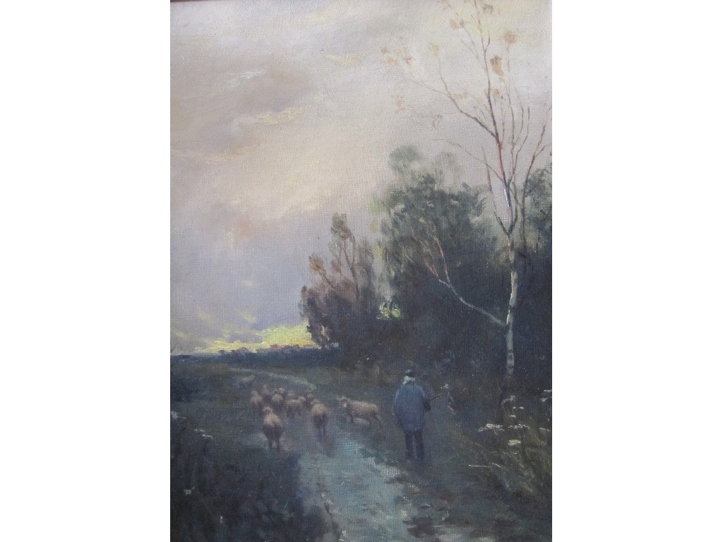 Appraisal: Late th century early th century oil on canvas landscape