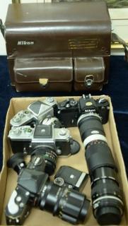 Appraisal: One box lot Nikon manual focus B lot including Nikon