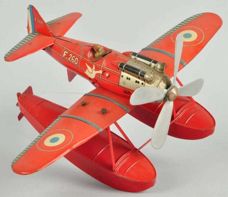 Appraisal: Tin Litho Jep Seaplane Wind-Up Toy Description French Working Marked