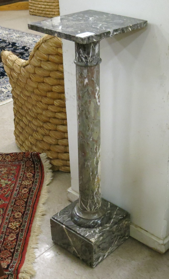 Appraisal: MARBLE PEDESTAL Continental early th century Italian Grigio Fumo base