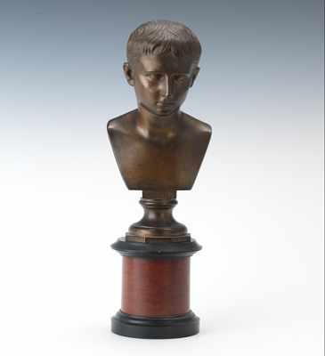 Appraisal: A Bronze Bust of Augustus Cesar A handsome cast bronze