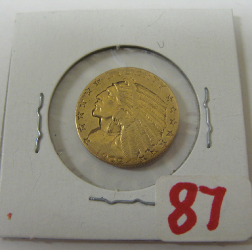 Appraisal: U S GOLD COIN Indian head type -D