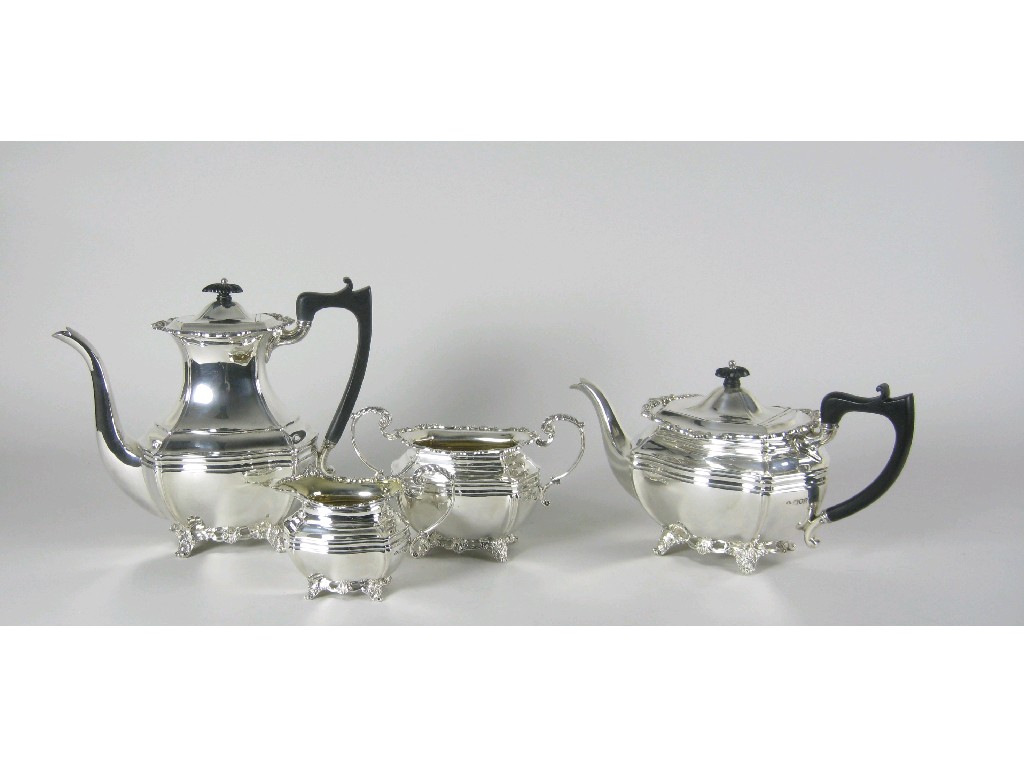 Appraisal: A George V four piece Tea and Coffee Service of