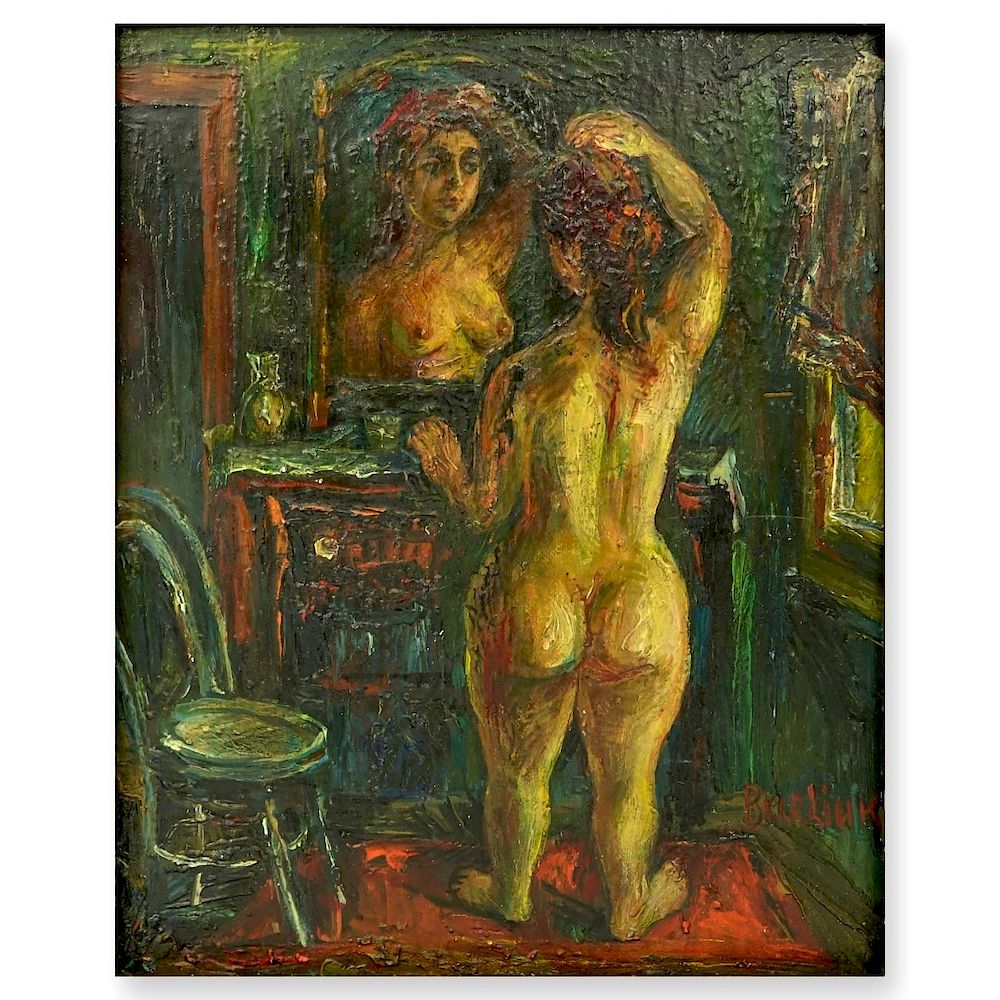 Appraisal: After David Burliuk - Oil on Board After David Davidovich