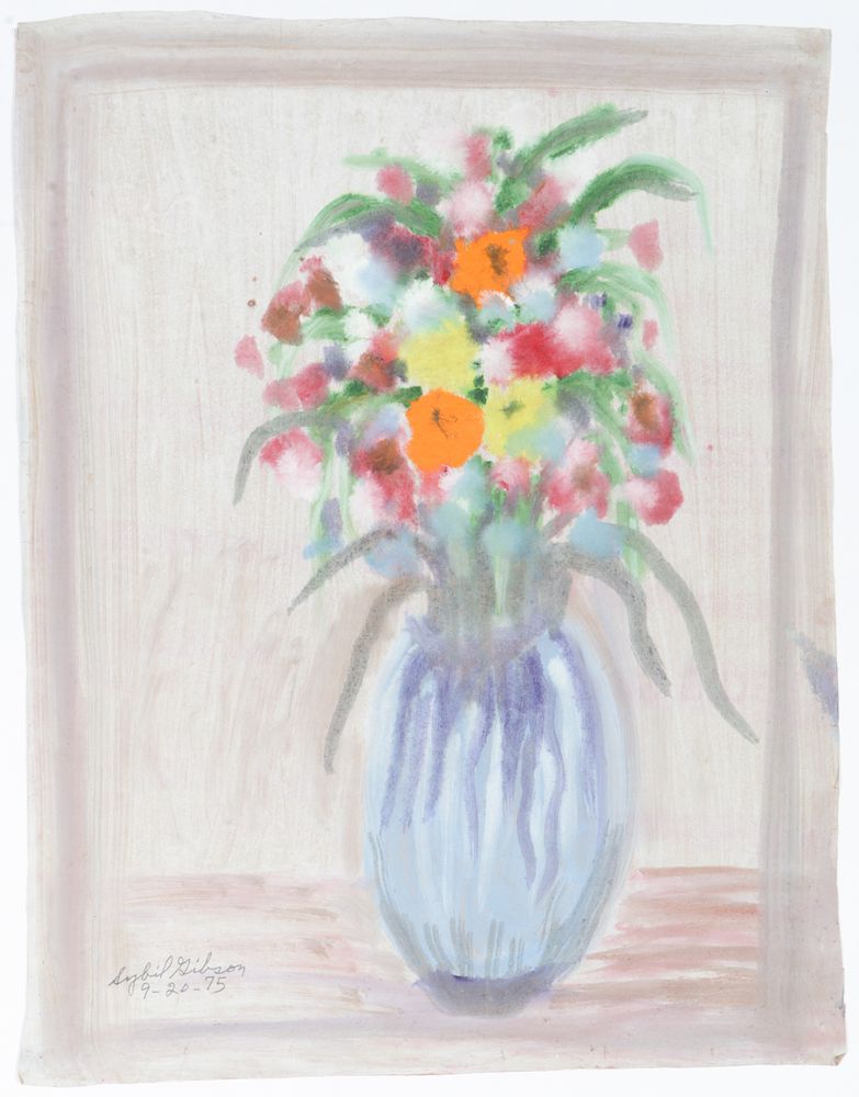 Appraisal: Sybil Gibson - Colorful Still Life '' x '' Sybil