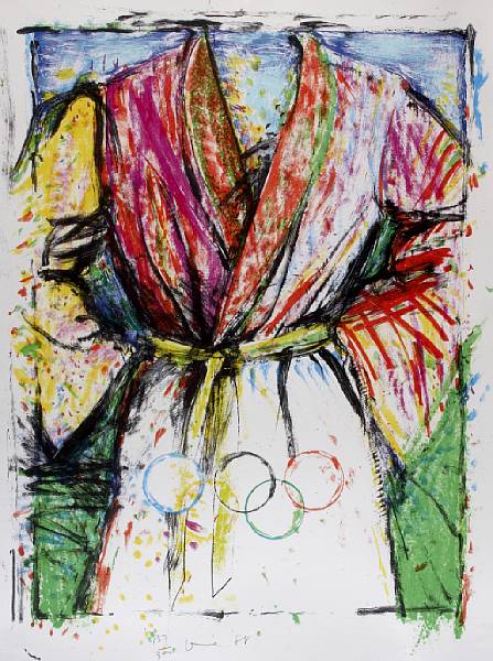 Appraisal: Jim Dine American born Olympic Robe Lithograph in colors on