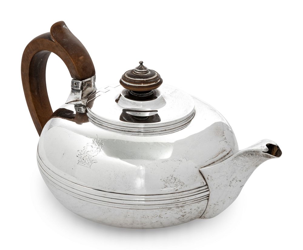 Appraisal: A George III Silver Teapot A George III Silver Teapot