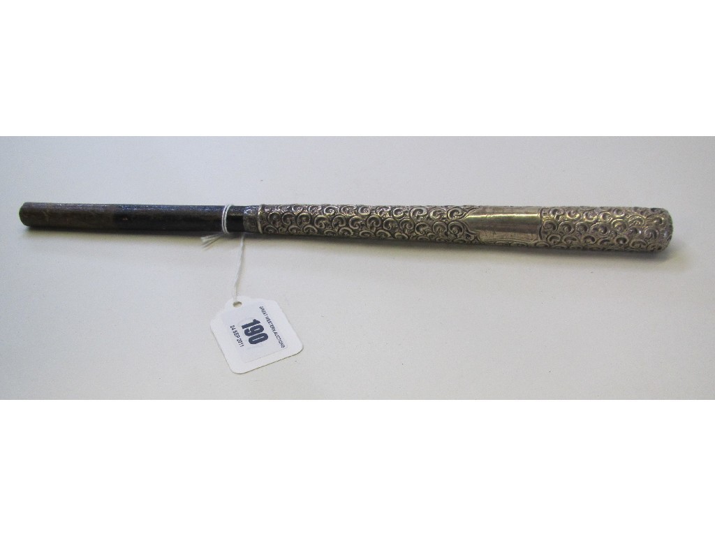 Appraisal: Silver parasol handle London