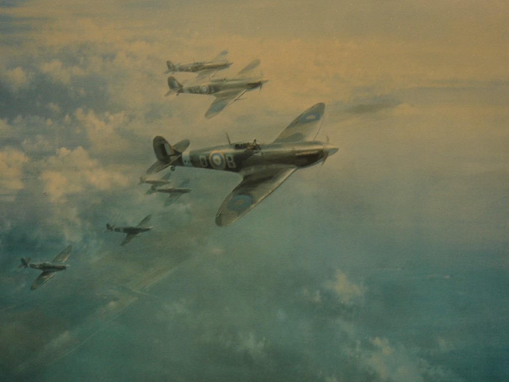 Appraisal: After Frank Wootton - 'Spitfire Mk V Douglas Bader leading