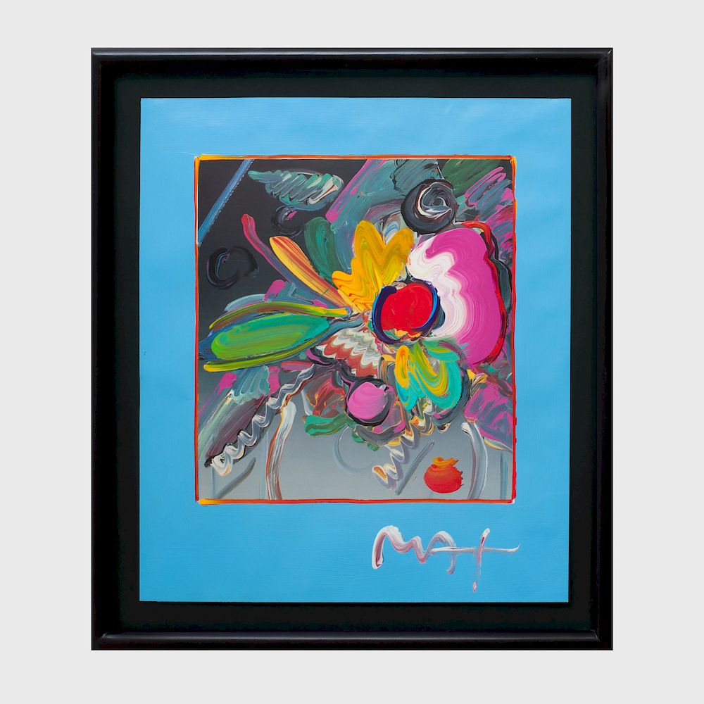 Appraisal: Peter Max b NY Flower Show Offset print with hand-additions