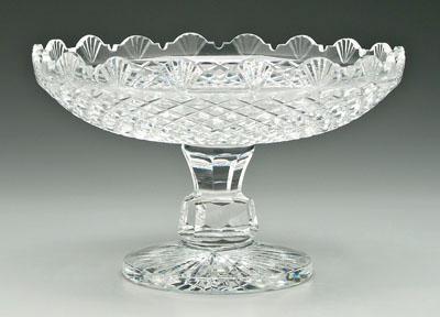 Appraisal: Waterford cut glass center bowl astragal shaped border above diamond