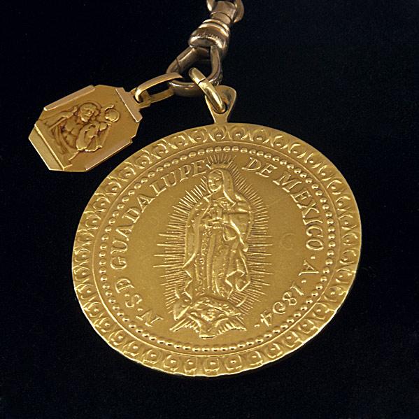 Appraisal: GOLD MEDALLION k yg Virgin of Guadalupe Medallion on GF