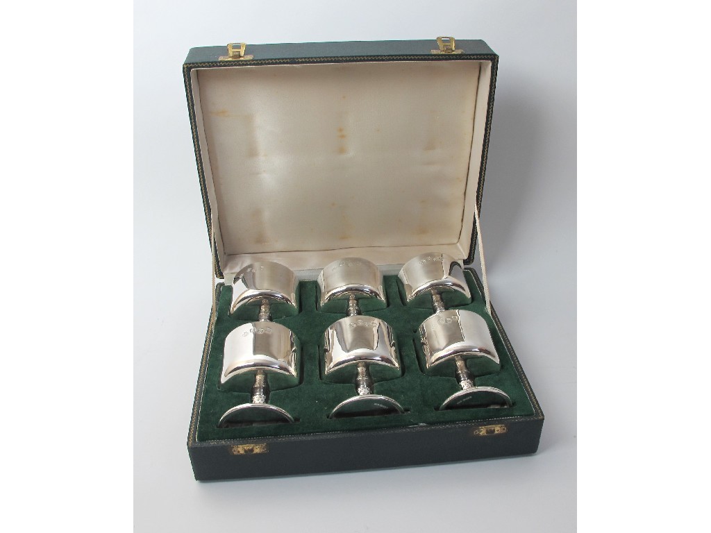 Appraisal: A set of six silver goblets by Royal Irish Silver