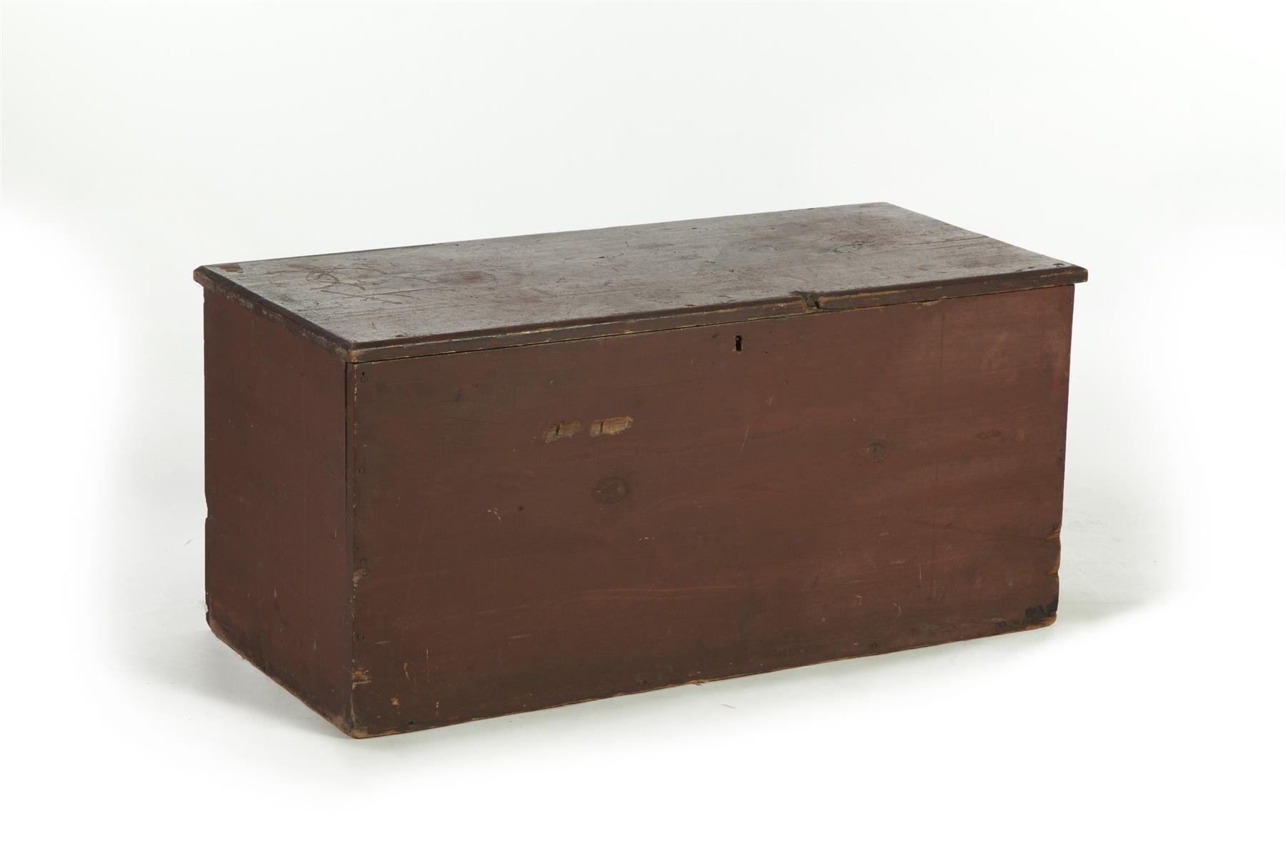 Appraisal: PINE TRUNK WITH RED WASH American nd half- th century