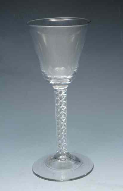 Appraisal: A MERCURY TWIST WINE GLASS circa high