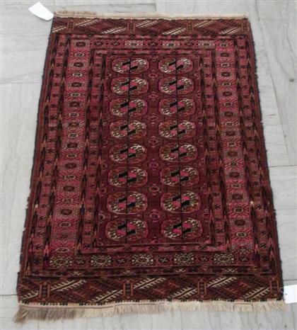 Appraisal: Two rugs a Tekke Turkoman rug west Turkestan circa ft