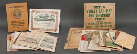 Appraisal: Assortment of Baltimore and Maryland memorabilia including convention guide books