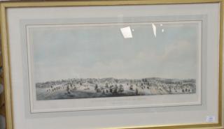 Appraisal: George Hayward colored lithograph Ridgefield Fairfield Co Conn From East