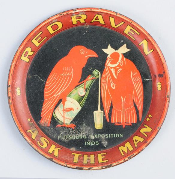 Appraisal: Red Raven Tip Tray For Pittsburg Exposition Overall wear paint