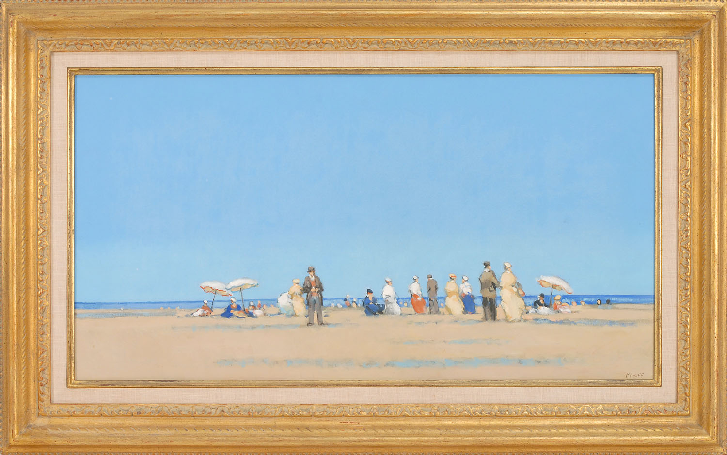 Appraisal: FREDERICK H MCDUFFAmerican - Figures on a beach Signed lower