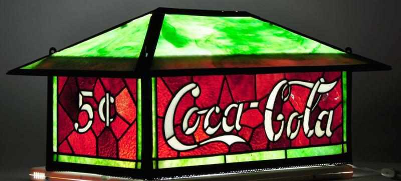 Appraisal: Early Coca-Cola Hanging Lampshade Description Circa s Beautiful and extremely