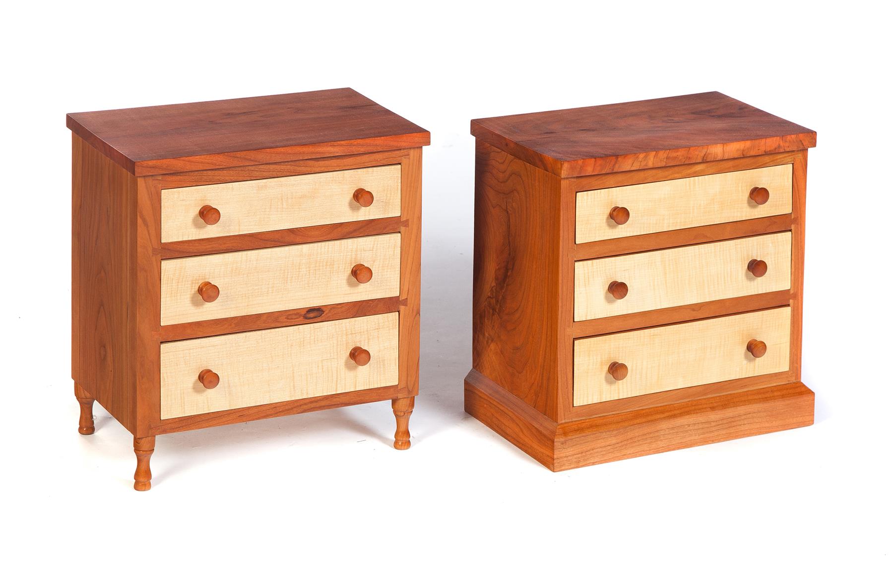 Appraisal: TWO CONTEMPORARY CHILD SIZE THREE-DRAWER CHESTS American late th century