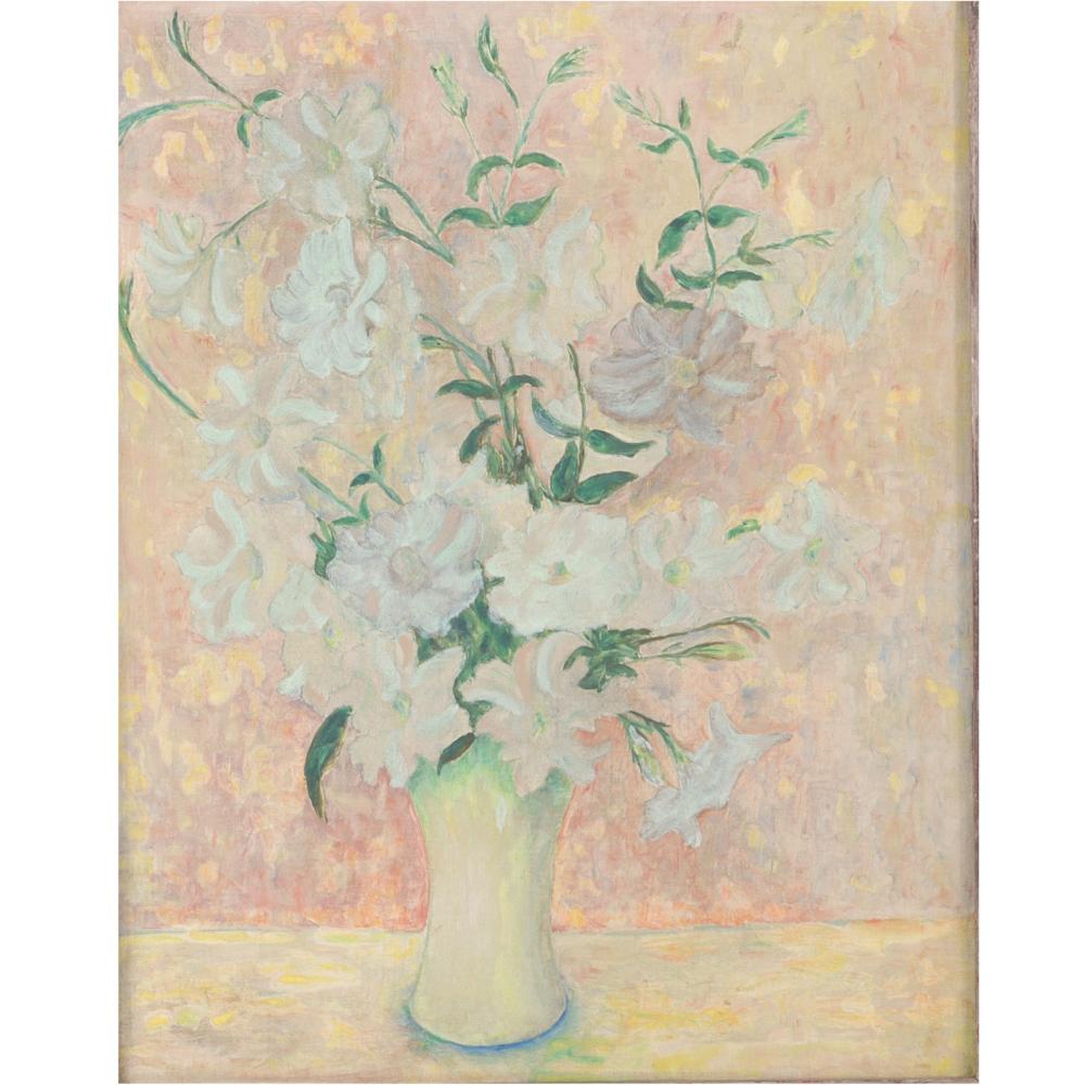 Appraisal: George Acheson American th Century Ruffled Petunias floral still life