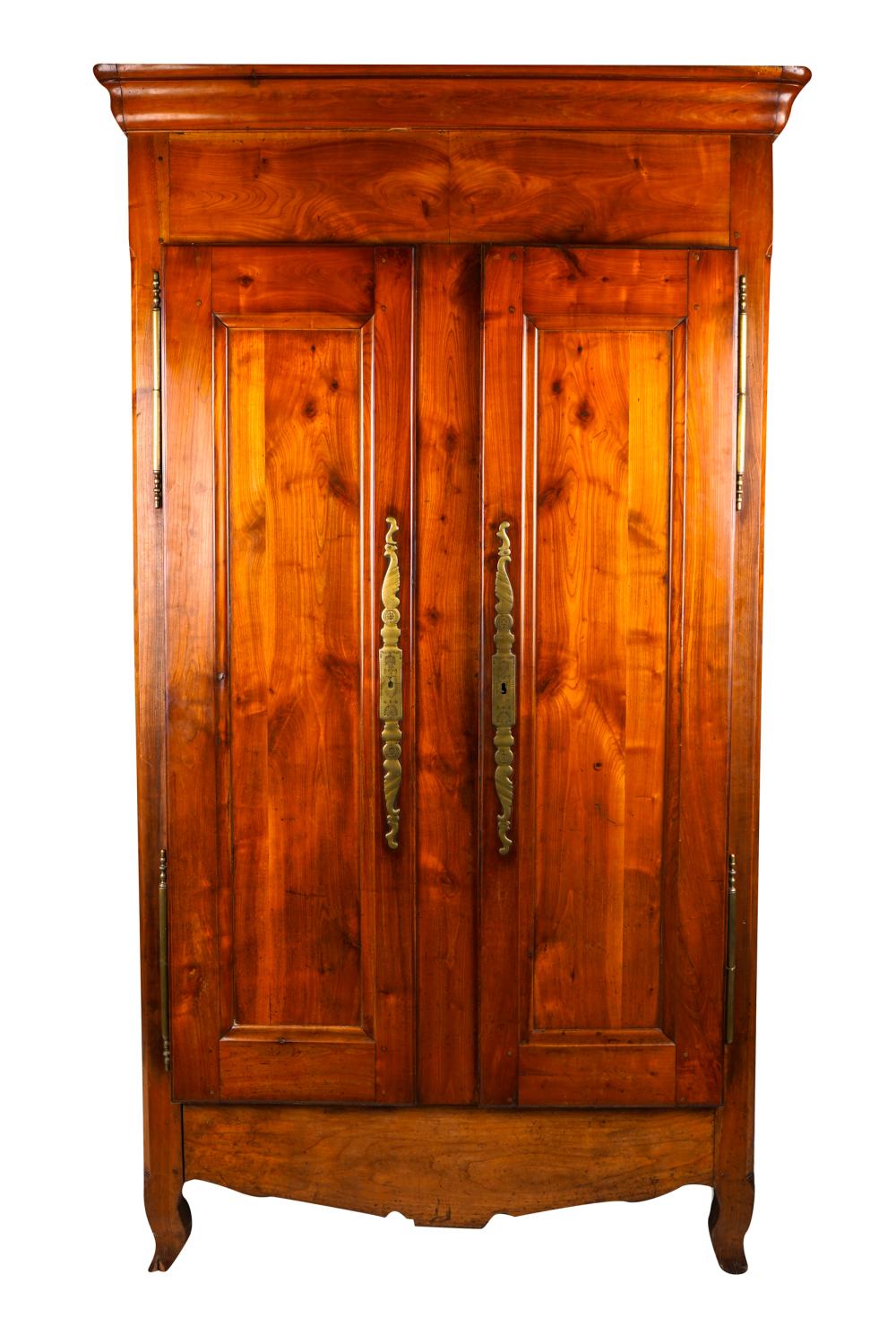 Appraisal: LOUIS PHILIPPE FRUITWOOD ARMOIREenclosing four shelves inches wide inches deep