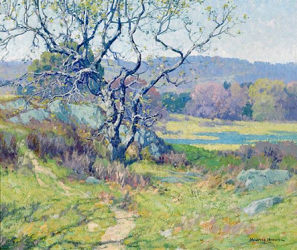 Appraisal: n a Maurice Braun American - Pathway to the Pond