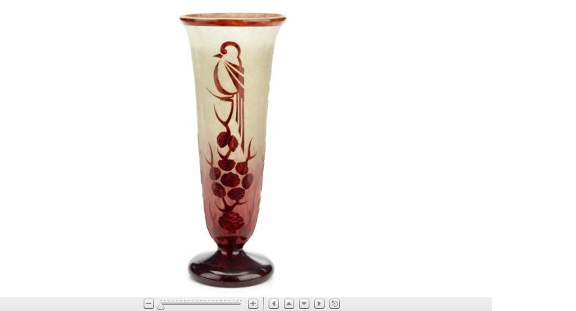 Appraisal: Le Verre Francais Epinay-sur-Seine 'Pinsons' pattern cameo glass vasecirca