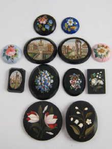 Appraisal: A quantity of Pietra Dura and micromosaic plaques