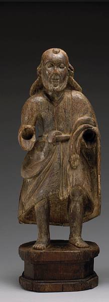 Appraisal: A Northern European oak figure of St Roches th century