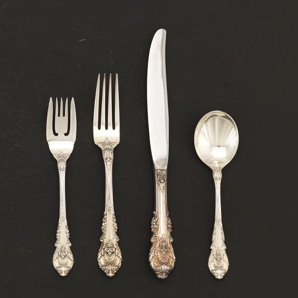 Appraisal: WALLACE STERLING SILVER TABLEWARE SERVICE FOR THIRTEEN SIR CHRISTOPHER PATTERN