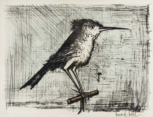 Appraisal: BERNARD BUFFET Le petit Oiseau Color lithograph x mm x