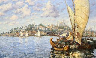 Appraisal: Painting Konstantin Ivanovich Gorbatov Konstantin Ivanovich Gorbatov Russian - Harbor