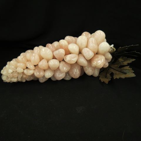 Appraisal: Rose Quartz Grape Cluster copper leaves long excellent