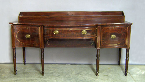 Appraisal: Regency mahogany sideboard early th c h w