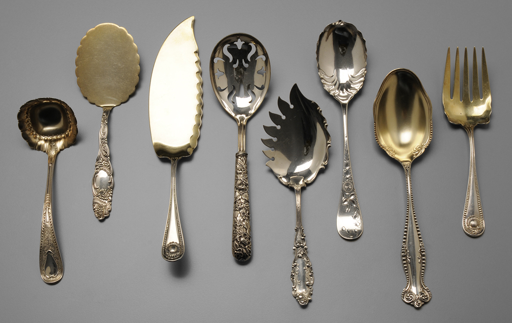 Appraisal: Eight Sterling Flatware Serving Pieces American th century Whiting serving