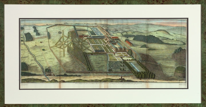 Appraisal: British School th Century Panoramic View of the Estate and