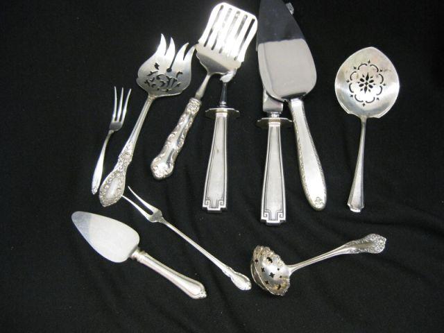 Appraisal: Sterling Silver Serving Pieces tomato server buffet fork carving set