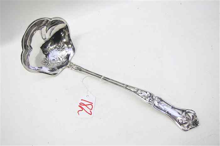 Appraisal: INTERNATIONAL SILVER STERLING PUNCH LADLE in the ''Edgewood'' pattern of