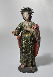 Appraisal: th C Spanish Colonial Santos Figure th C Spanish Colonial