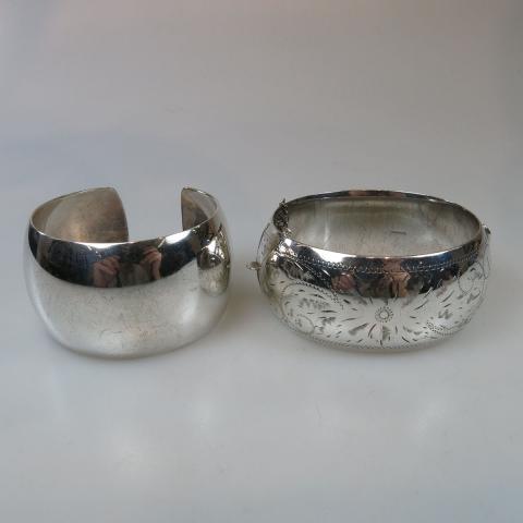 Appraisal: Birks Sterling Silver Bangles one formed as a plain open