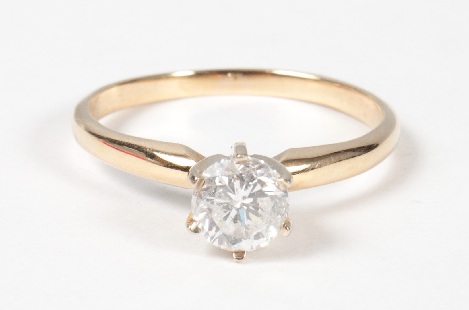 Appraisal: Lady's K gold and diamond solitaire ring about ct in