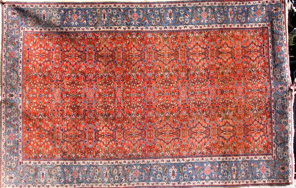 Appraisal: Semi-antique Persian Tabriz rug ' x ' EST